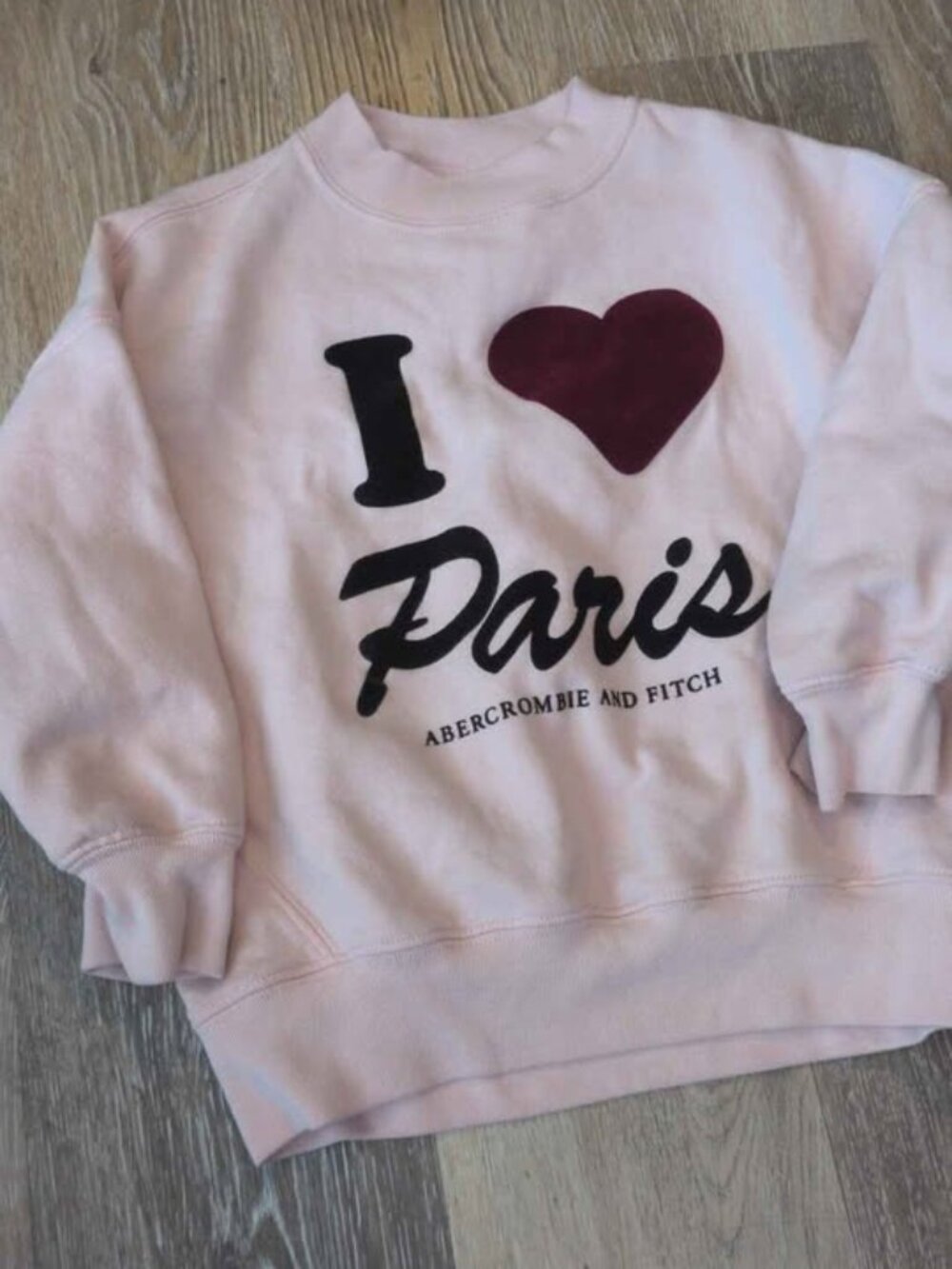 Abercrombie Kids I Heart Paris Sweatshirt girls size 5/6